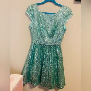 Teal Sequin Dress